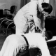 A physical therapist applying manual therapy.