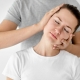 A physical therapist applying manual therapy.