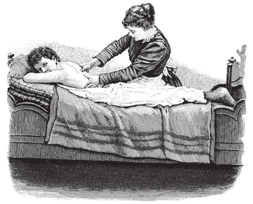 A physical therapist applying manual therapy draw