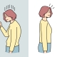 Woman draw of bad phone posture